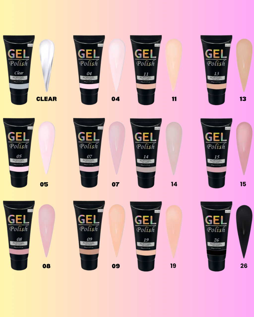 KIT TECNICA PRO BASIC (1 ACRYGEL + 1 BASE + 1 TOP +3 TONOS)