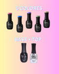 KIT BASICO 5 TONOS + 1 BASE + 1 TOP COAT